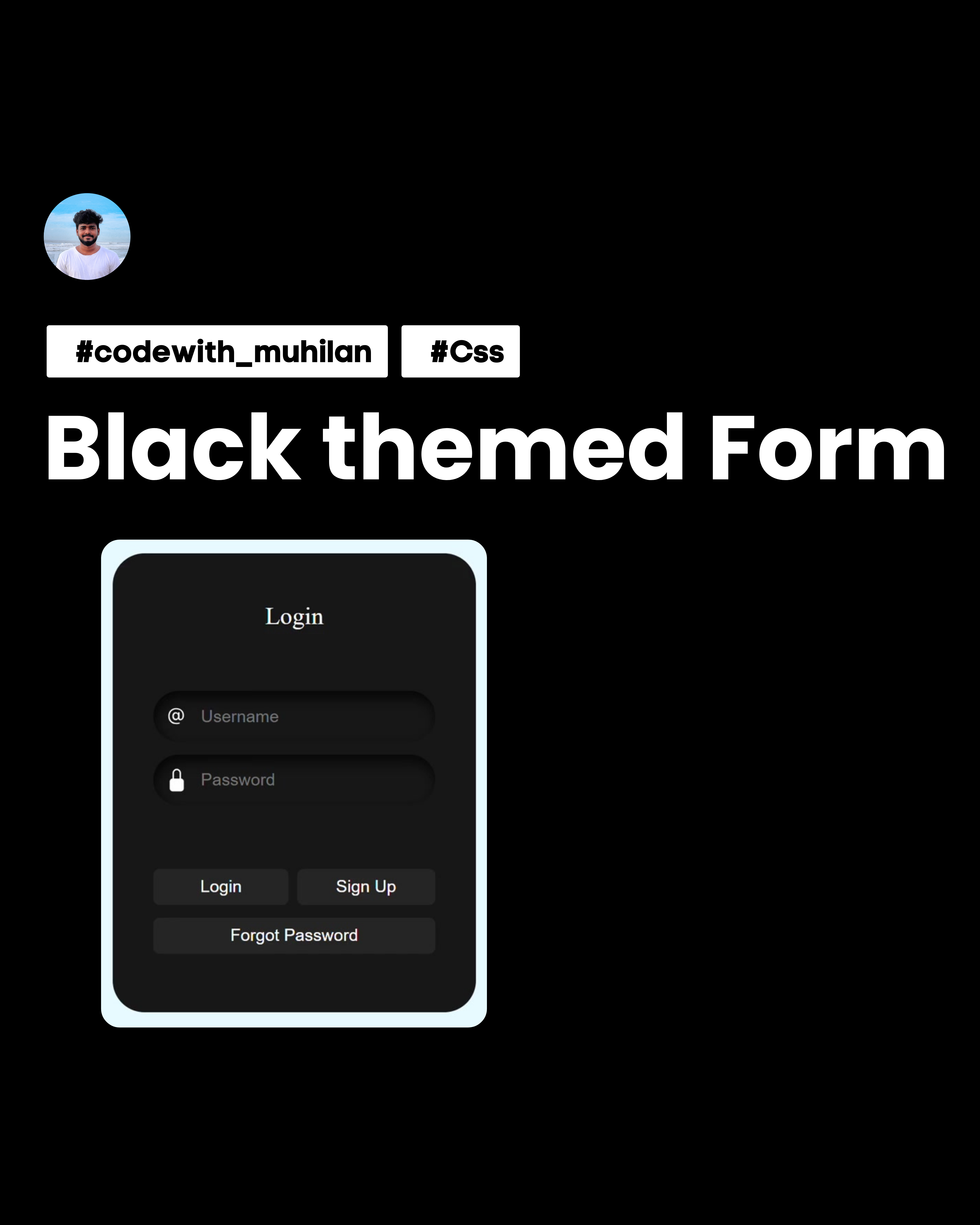 Black Themed Form