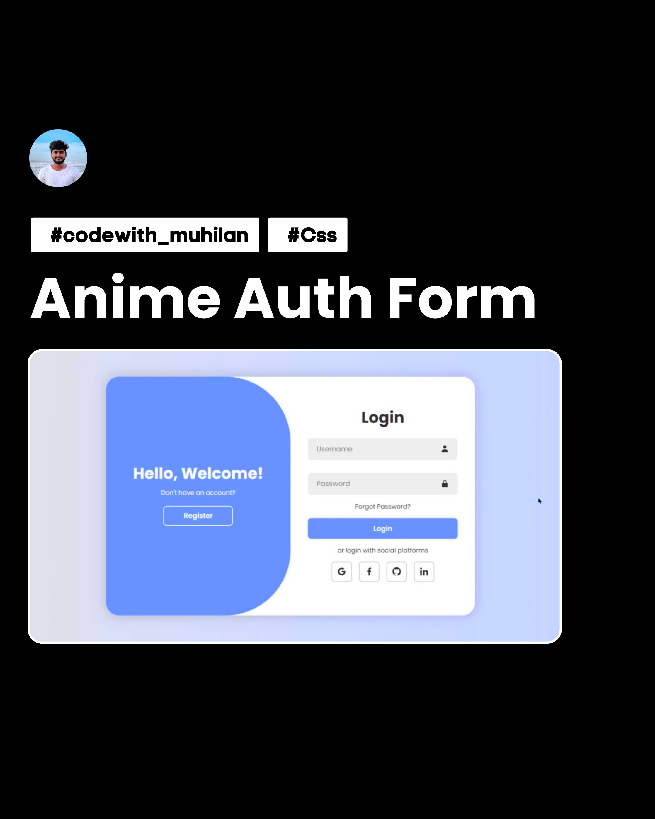 Anime Auth Form